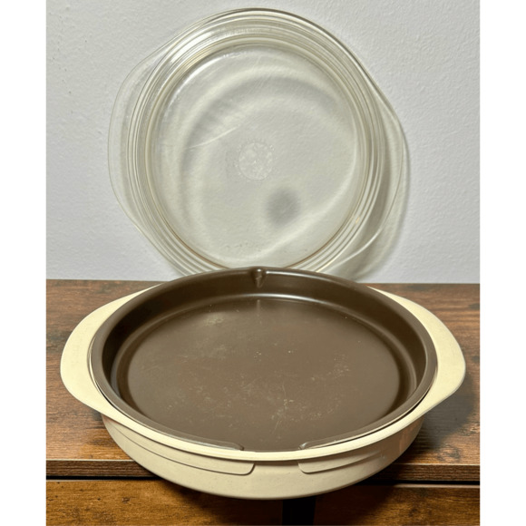 3 Pcs Anchor Hocking MicroWare Round Browning Skillet with Lid Microwave PM400 - Picture 4 of 11